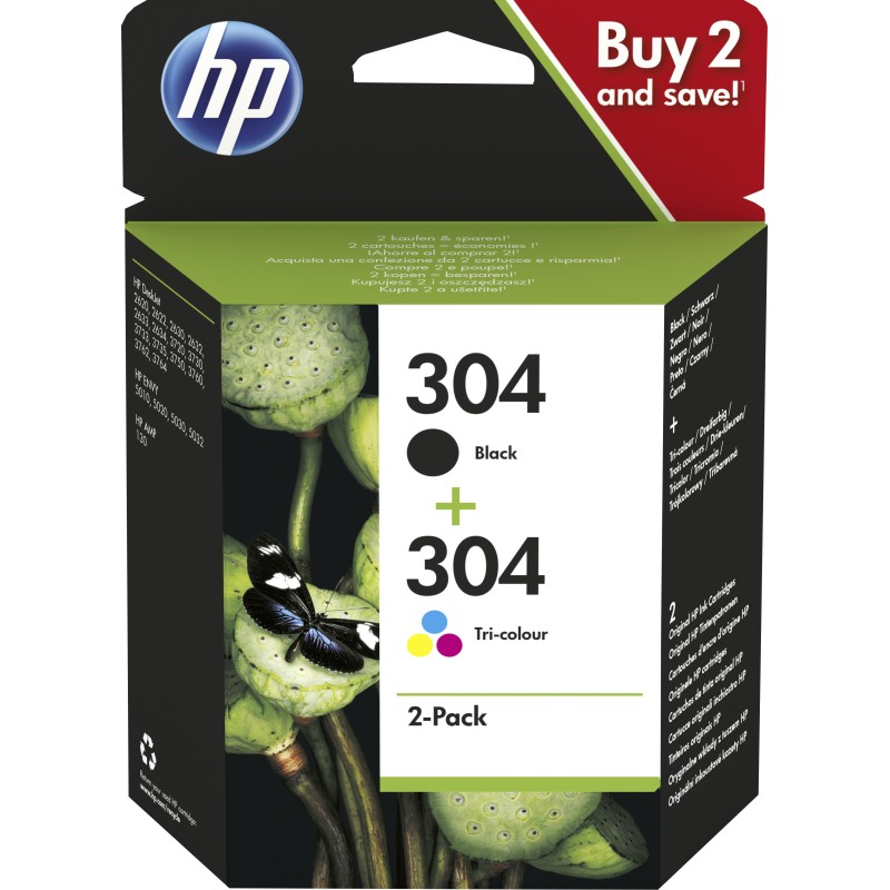 HP Original Druckerpatrone Bele 304 Nero + Cyan/Magenta/Gelb 3JB05AE